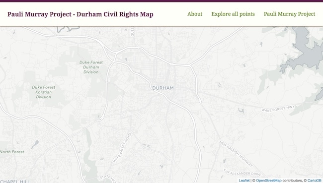 Screenshot of the base map